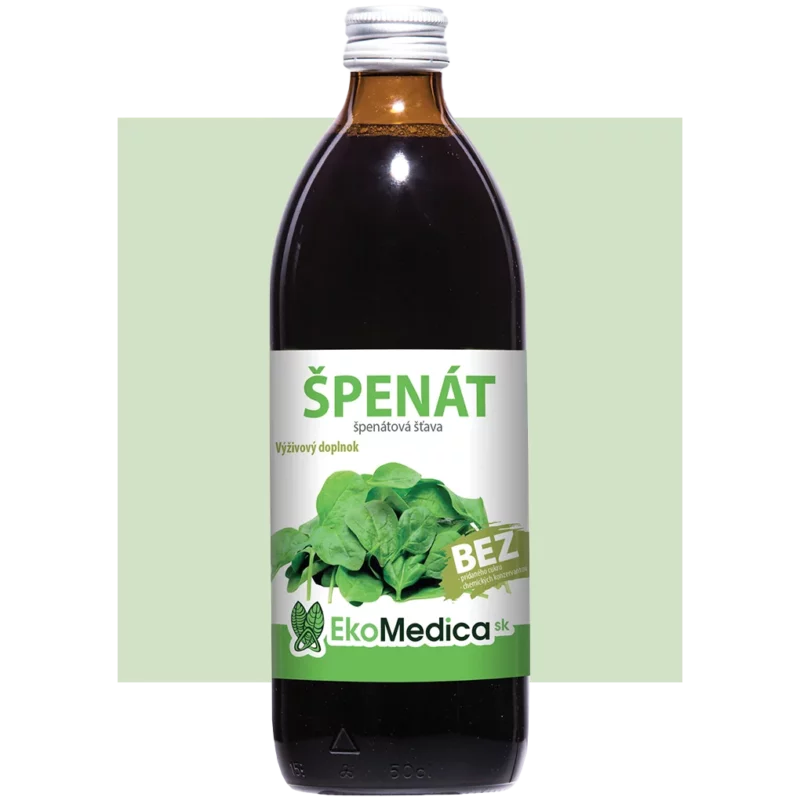 ŠPENÁT - šťava zo špenátu